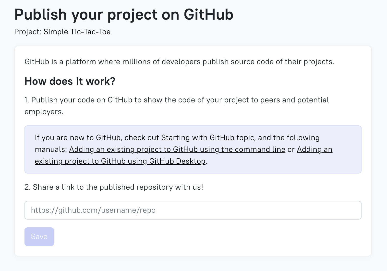 Publishing your project to GitHub – Hyperskill Help Center